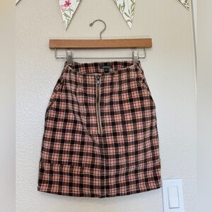 Wild Fable Checkered Mini Skirt with Zipper